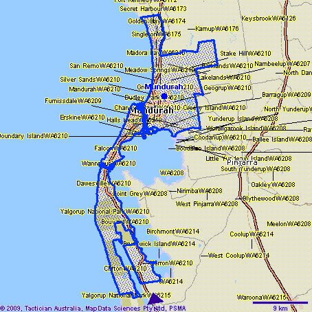 Mundurah Map